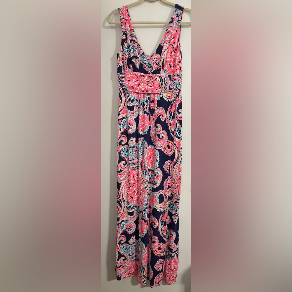 Lilly Pulitzer Sloane For The Halibut Maxi Dress Sz.L